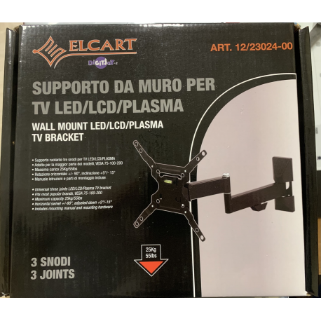 Staffa a muro estensibile per TV 3 snodi ELCART 122302400