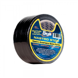 NASTRO STOP NASTRO AMERICANO MULTIUSO 25mt X 50mm "SIGILL" NERO