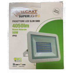 PROIETTORE LED slim smd 50W 4050lm IP65 Bianco Naturale "Natural White"