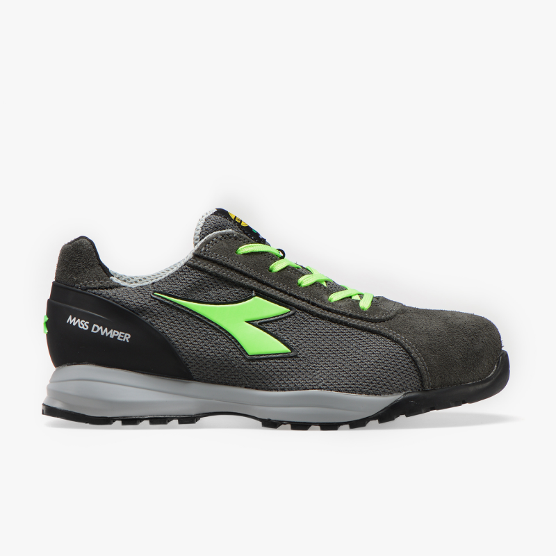 Scarpe Antinfortunistiche Diadora Utility GLOVE MDS TEXT LOW S1P HRO SRC  GRIGIO/VERDE - System Shop