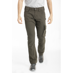 Pantaloni da lavoro elasticizzati comfort fit Rica Lewis Verde Militare