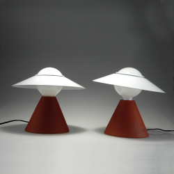 Lampada da tavolo FANTE LINEA LIGHT STILNOVO ROSSO MATTONE 8968