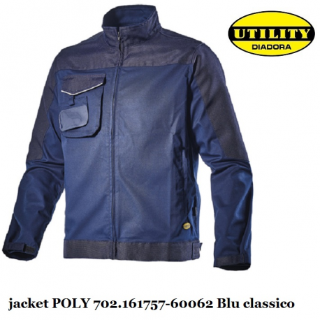 GIACCA DA LAVORO DIADORA UTILITY JACKET POLY BLU CLASSICO 161757 60062