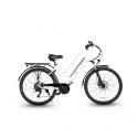 Bici elettrica Queen 26" EMG 250W 36V bianco pedalata assistita + Borsa accessori