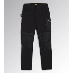 Diadora Utility PANT CARBON SOFTSHELL PERF Pantalone performance NERO 179459