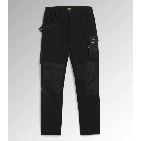 Diadora Utility PANT CARBON SOFTSHELL PERF Pantalone performance NERO 179459 