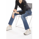 Jeans lavoro elasticizzati multitasche donna comfort fit Stone Washed Blu BETTY