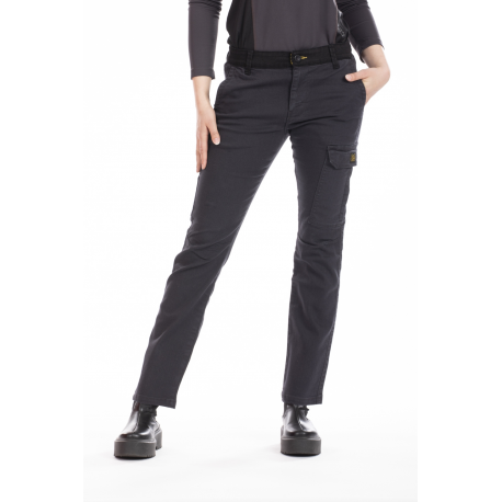 Pantaloni da lavoro elasticizzati multitasche donna comfort fit grigio BETTYC