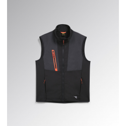 Diadora Utility VEST SOFTSHELL HYBRID Gilet bimateriale softshell 180066 C8817 NERO/NERO FANTASMA