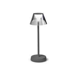 Lampada da tavolo a batteria ricaricabile Lolita tl Grigio 286730 Ideal Lux