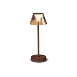 Lampada da tavolo a batteria ricaricabile Lolita tl Coffee 286747 Ideal Lux