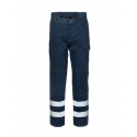 Pantalone SerioPlus+ con strisce rifrangenti ROSSINI 100% cotone 01 BLU