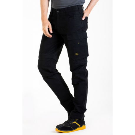 Pantaloni da lavoro convertibili in bermuda in Ristop Convert nero Rica Lewis